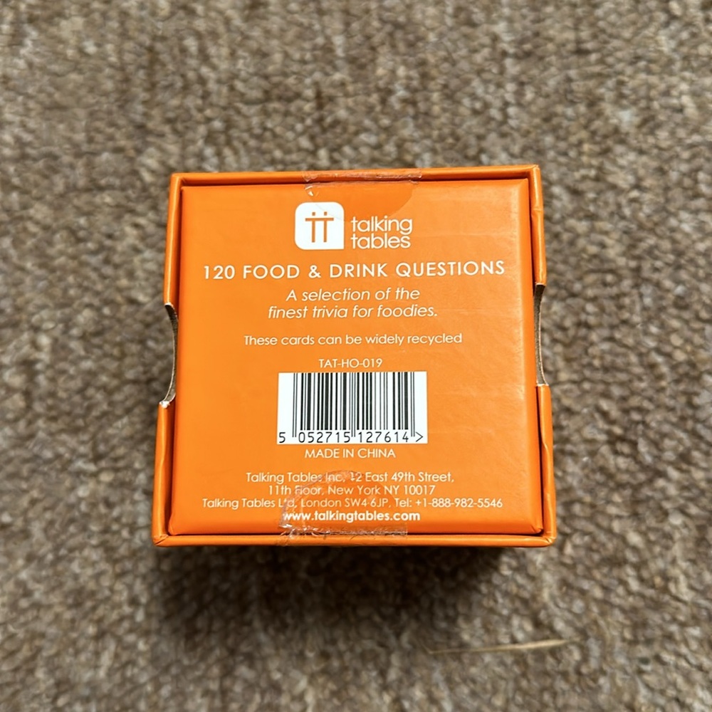 Talking Tables After Dinner Food & Drink Trivia Questions 120 Cards NEW IN BOX - Picture 4 of 4